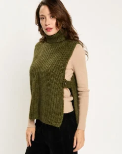 Lauren Vidal Pulls|Pull poncho en Alpaga mélangé Billie mousse