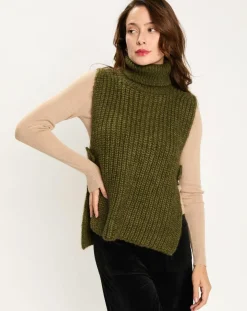 Lauren Vidal Pulls|Pull poncho en Alpaga mélangé Billie mousse