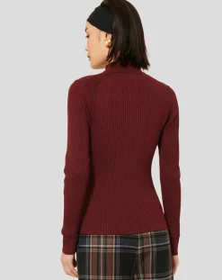 Tara Jarmon Pulls|Pull Prudie bordeaux