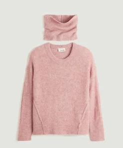 Rodier Pulls|Pull Romi col amovible bois de rose