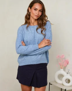 Soft Cashmere Pulls|Pull Rose indigo