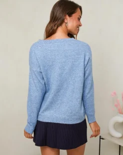 Soft Cashmere Pulls|Pull Rose indigo