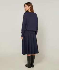 Rodier Pulls|Pull Roxane 100% Laine mélangée bleu denim