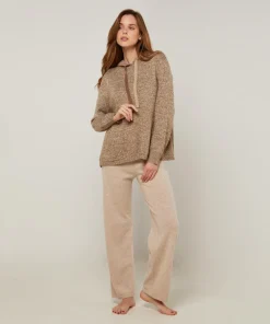 Rodier Pulls|Pull Saadiya à capuche chiné marron