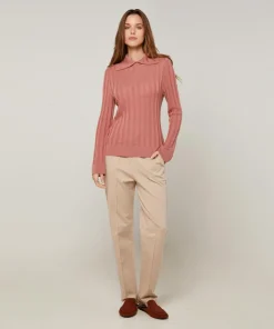 Rodier Pulls|Pull Salomé en Laine mélangée bois de rose