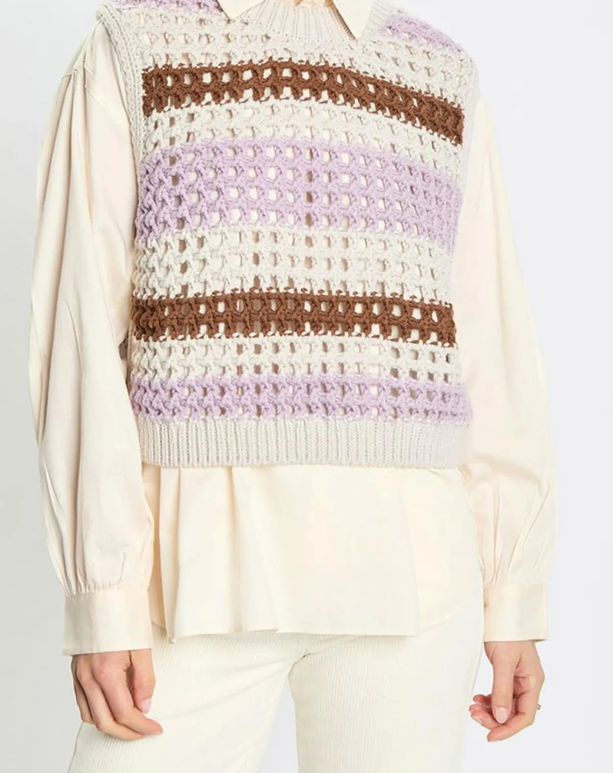 Marc O'Polo Pulls|Pull sans manches 100% Laine Tricot multicolore