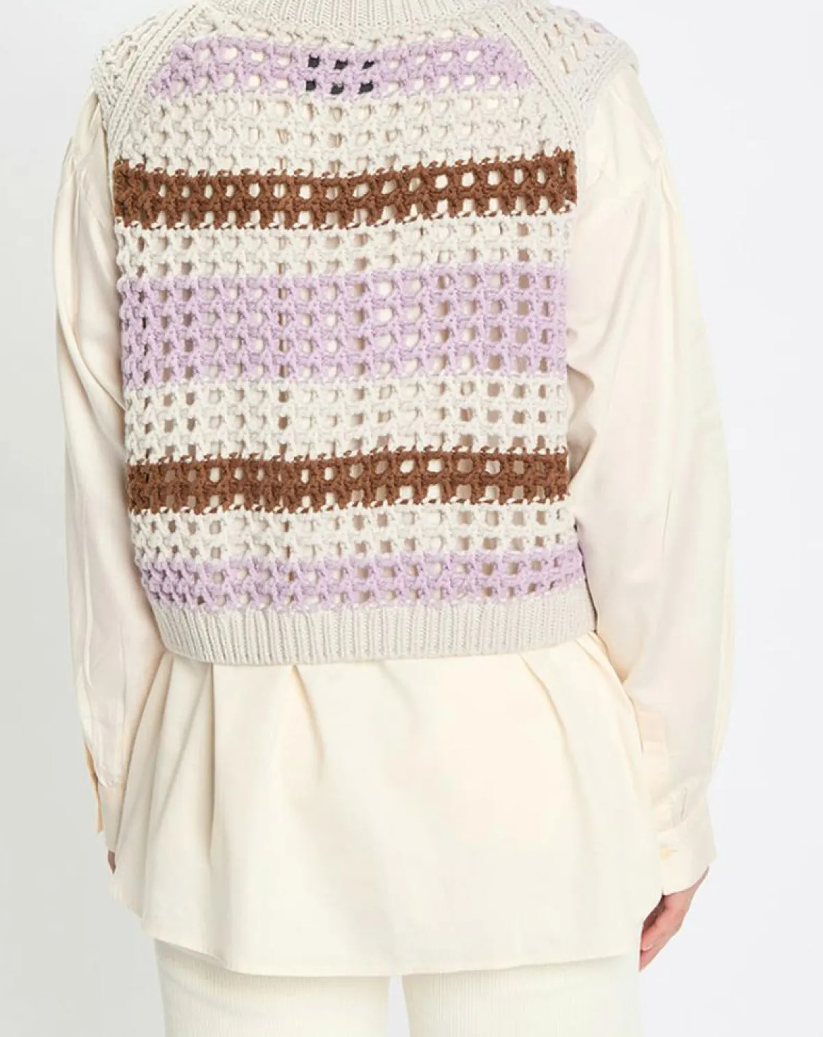Marc O'Polo Pulls|Pull sans manches 100% Laine Tricot multicolore