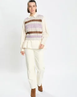 Marc O'Polo Pulls|Pull sans manches 100% Laine Tricot multicolore
