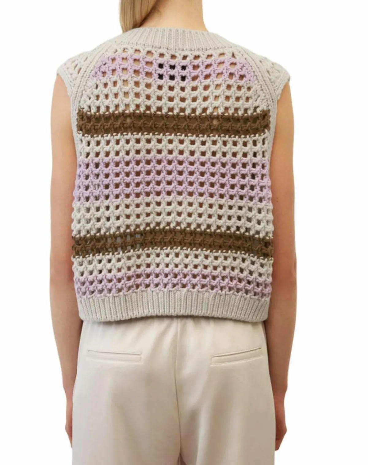 Marc O'Polo Pulls|Pull sans manches 100% Laine Tricot multicolore