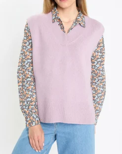 Marc O'Polo Pulls|Pull sans manches en Laine mélangée violet clair