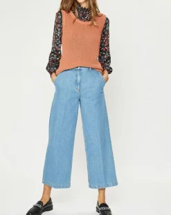 Galeries Lafayette Pulls|Pull sans manches en Maille mélangée Fido rouille