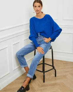 Fleur de cachemire Pulls|Pull Sarah bleu roi