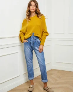 Fleur de cachemire Pulls|Pull Sarah moutarde