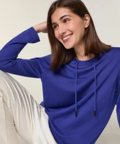 Rodier Pulls|Pull Saxa 100% Laine Col Satin bleu outremer