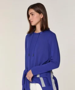 Rodier Pulls|Pull Saxa 100% Laine Col Satin bleu outremer