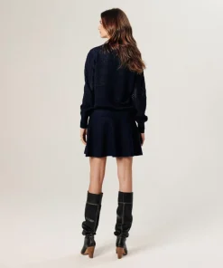 Rodier Pulls|Pull Tamara ajouré bleu nuit