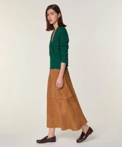 Rodier Pulls|Pull Valentine 100% Laine Cache-Cœur vert anglais