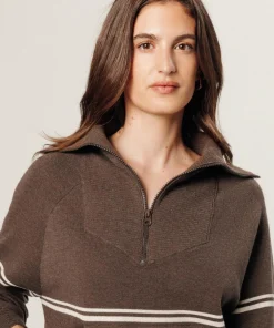 Rodier Pulls|Pull Vanina col marin marron havane