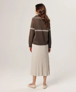 Rodier Pulls|Pull Vanina col marin marron havane