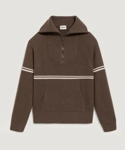 Rodier Pulls|Pull Vanina col marin marron havane