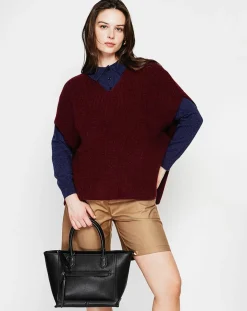 Cachemire & Jo Pulls|Pull Victoire bordeaux