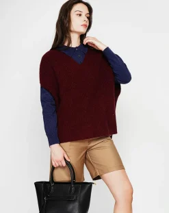 Cachemire & Jo Pulls|Pull Victoire bordeaux