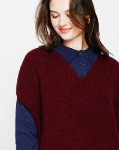 Cachemire & Jo Pulls|Pull Victoire bordeaux