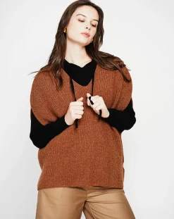 Cachemire & Jo Pulls|Pull Victoire marron
