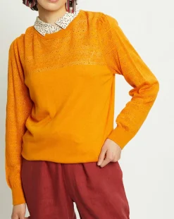 Harris Wilson Pulls|Pull Virginie motifs ajourés tournesol