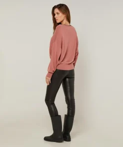 Rodier Pulls|Pull Yolande en Laine mélangée bois de rose