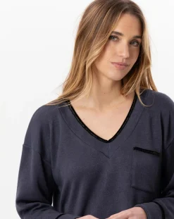 Le Chat Lingerie, Nuit|Pyjama Alpaga marine