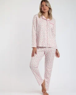 Admas Lingerie, Nuit|Pyjama boutonné You Are So Loved B écru