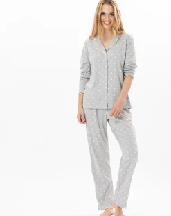 Le Chat Lingerie, Nuit|Pyjama Chamade gris chiné