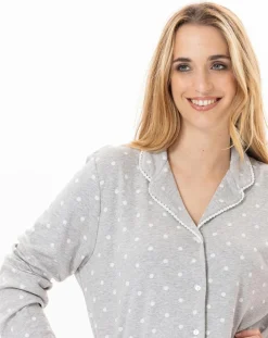 Le Chat Lingerie, Nuit|Pyjama Chamade gris chiné