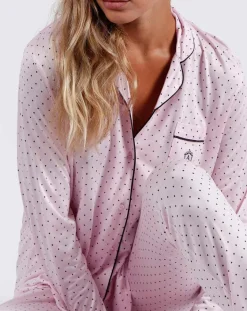 Admas Classic Lingerie, Nuit|Pyjama Chemise & Pantalon Aisha rose