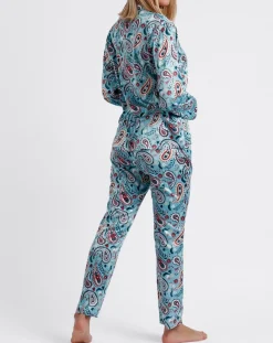 Admas Lingerie, Nuit|Pyjama Chemise & Pantalon Nadia bleu