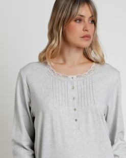 Admas Lingerie, Nuit|Pyjama Classic Soft Mod A gris chiné