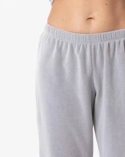 Le Chat Lingerie, Nuit|Pyjama en micropolaire Douce gris chiné