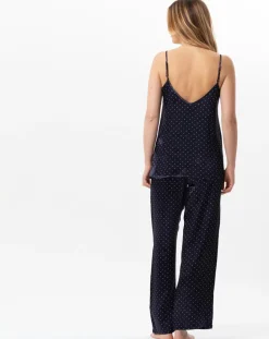 Le Chat Lingerie, Nuit|Pyjama en satin Moon marine