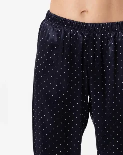 Le Chat Lingerie, Nuit|Pyjama en satin Moon marine