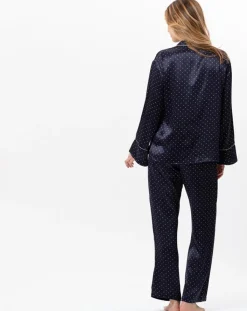 Le Chat Lingerie, Nuit|Pyjama en satin Moon marine