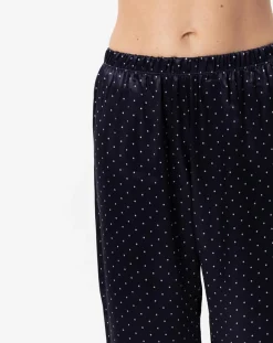 Le Chat Lingerie, Nuit|Pyjama en satin Moon marine