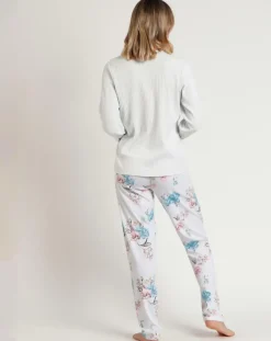 Admas Lingerie, Nuit|Pyjama French Garden B vert d'eau