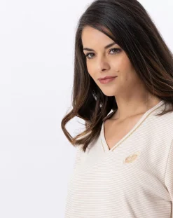 Le Chat Lingerie, Nuit|Pyjama Garance doré/écru