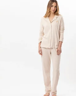 Le Chat Lingerie, Nuit|Pyjama Garance doré/écru