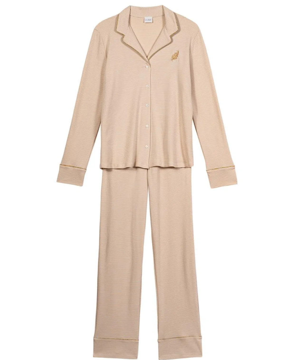 Le Chat Lingerie, Nuit|Pyjama Garance doré/écru