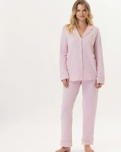 Le Chat Lingerie, Nuit|Pyjama Garance rose/blanc