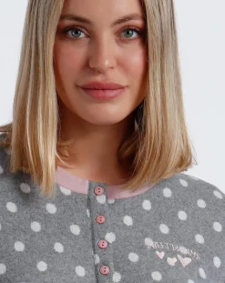 Admas Lingerie, Nuit|Pyjama Sweet Dots A gris chiné