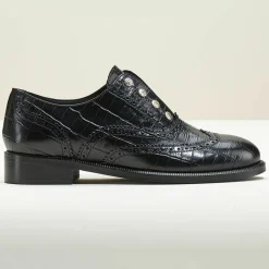 Cosmoparis Derbies|Richelieus en Cuir Esoline noires