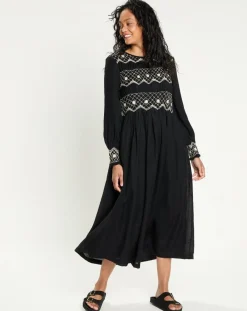 Manoush Robes|Robe 100% Laine Baptême noire